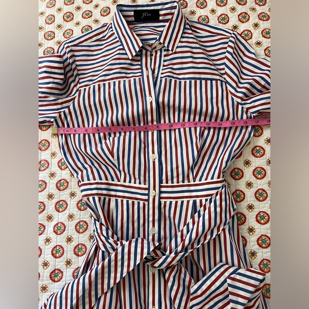 J. Crew Striped Midi Dress - Red, Blue, White - Picture 8 of 10